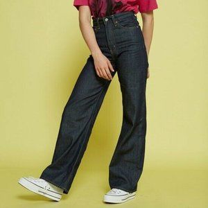 Levi's Premium Ribcage Wide Leg Jeans - High Loose - Dark Wash - Size 26x31